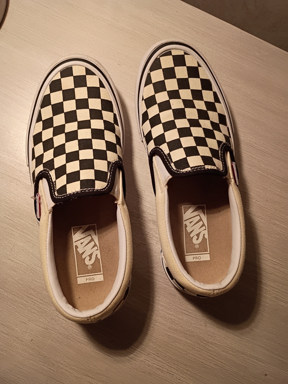 Vans Checkerboard Slip-On Sneakers - Black & White